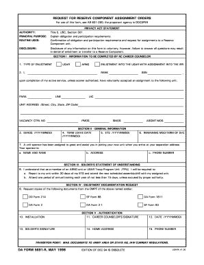 Da Form 5691 - Fill and Sign Printable Template Online