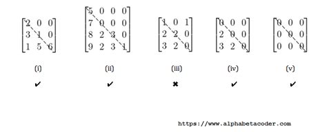 C Program to Check If a Matrix Is a Lower Triangular Matrix - AlphaBetaCoder