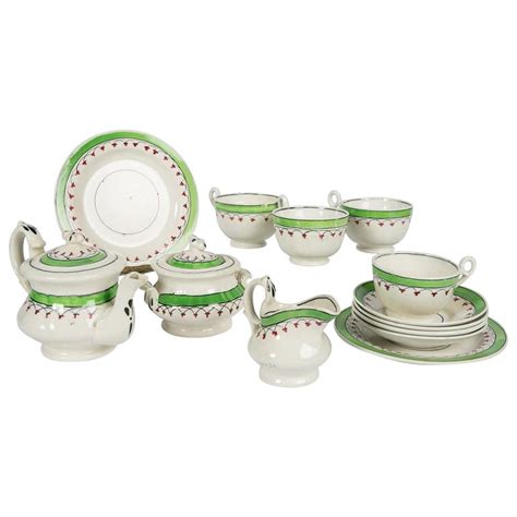 Antique Child's Tea Set Staffordshire For Sale at 1stdibs