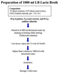 Preparation of LB Luria Broth - Laboratory Notes