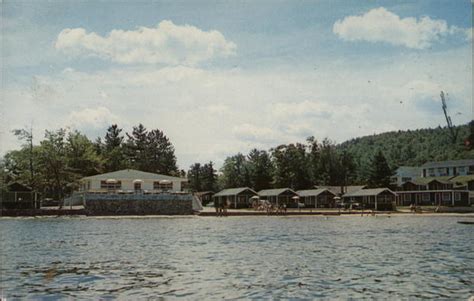 Sandy Point Beach Resort and Kitchenette Cottages Alton Bay, NH Postcard