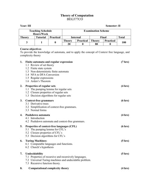 Theory of Computation