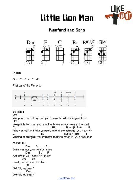 Little Lion Man (Chords) - Ukulele Hunt