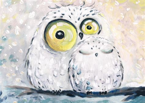 winter owls by bemain on DeviantArt