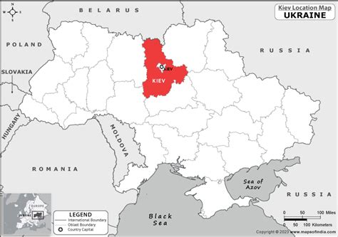 Where is Kiev Located in Ukraine? | Kiev Location Map in the Ukraine