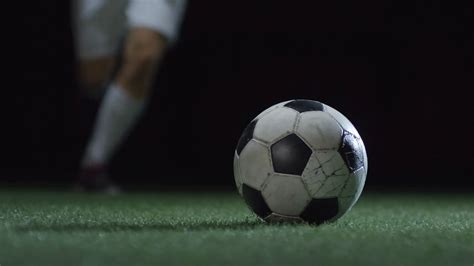 Closeup Of Soccer Ball Shoot Professional Stock Footage SBV-322980963 - Storyblocks