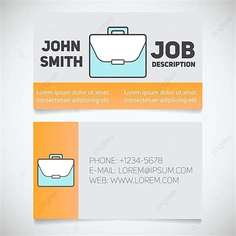 Business Card Print Template With Briefcase Logo Case Icon Corporate Vector, Case, Icon ...