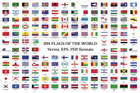 World Flags With Names Printable