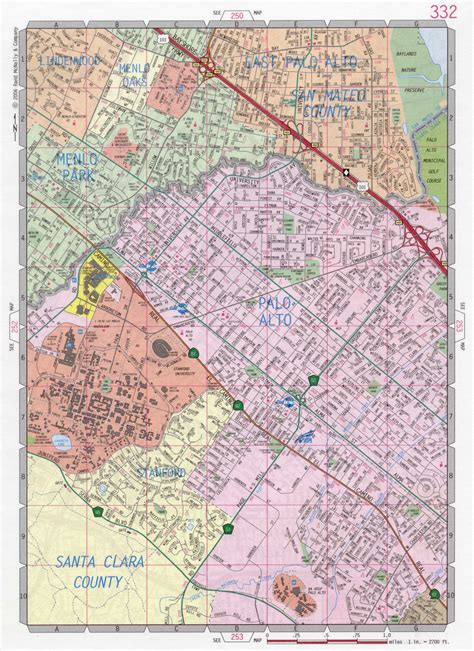 Map of East Palo Alto, California. Free large detailed road map Palo Alto