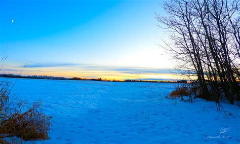 Snowy Field at Sunset | The peace of a late autumn sunset, m… | Flickr