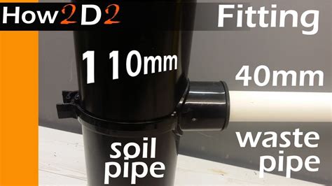 40 mm to 110 mm pipe How to fit waste pipe to soil pipe Boss strap ...