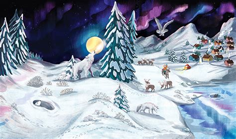 Arctic Night Illustration on Behance