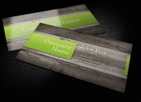 Wood Background Business Card Template 1 | Design Panoply