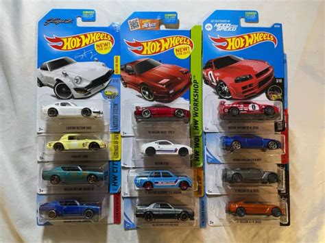 12 HOT WHEELS Nissan 180sx Skyline GTR R35 R34 2000GTX Datsun Z Bluebird 510 JDM $75.99 - PicClick