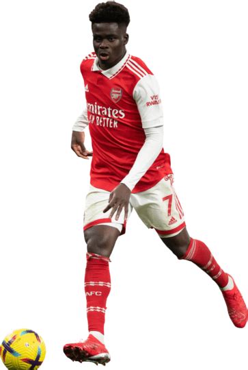 Bukayo Saka Arsenal football render - FootyRenders