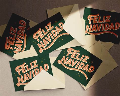 Feliz Navidad Greeting Card / Holiday Greeting Cards / - Etsy