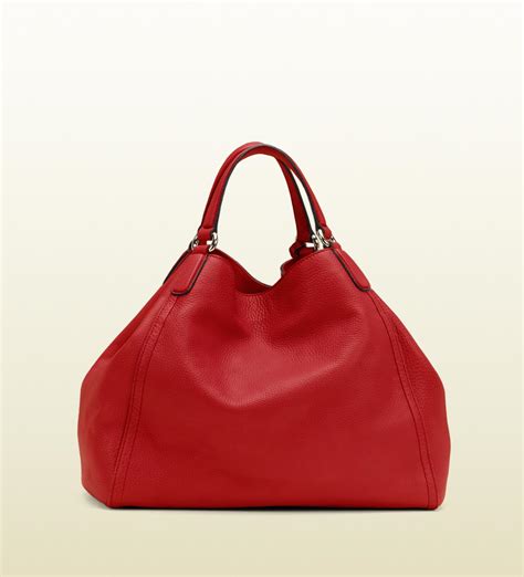 Gucci Soho Leather Shoulder Bag in Red - Lyst