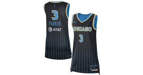 Nike Synthetic Candace Parker Black Chicago Sky Explorer Edition Jersey ...