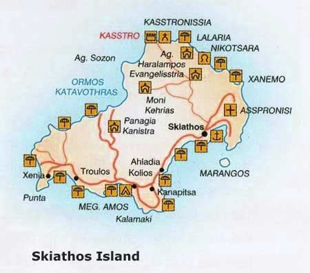 Map of Skiathos Island | Greece in details