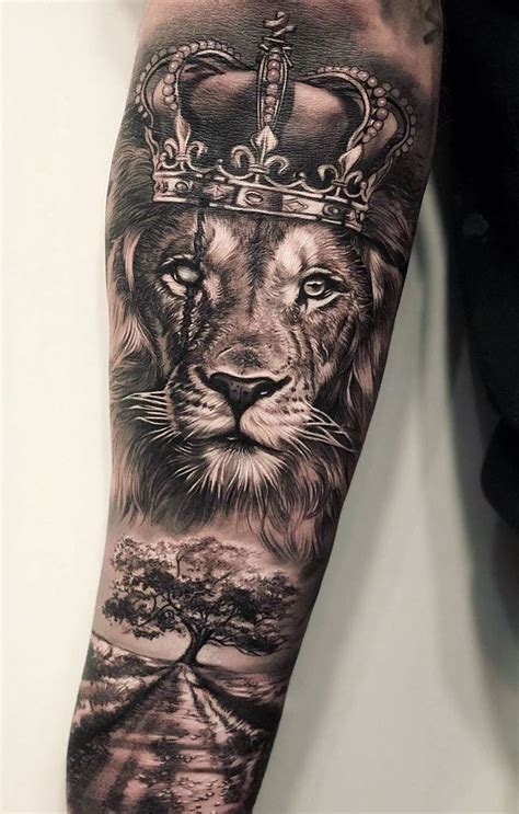 Mens Tattoo Ideas | Lion tattoo sleeves, Lion forearm tattoos, Lion ...