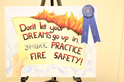 First Place Poster | Fire safety poster, Fire prevention week, Fire ...