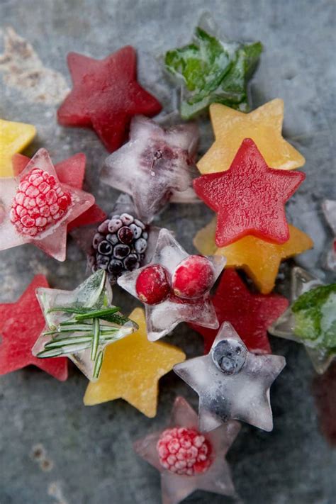 FESTIVE FRUIT ICE CUBES