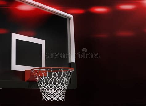 Basketball Court Stadium with Lights in the Field Shining. 3d Render ...