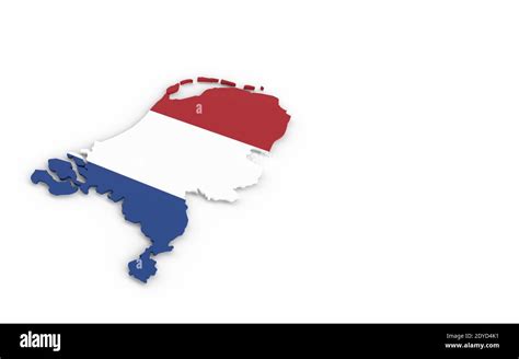 Map of Holland with Holland flag 3D rendering Stock Photo - Alamy