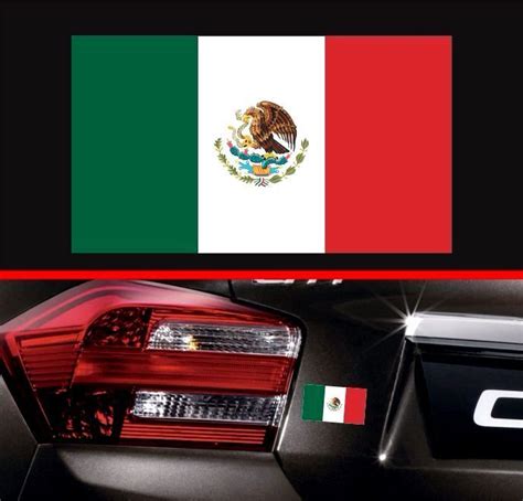 4" Mexican Flag Vinyl Decal Bumper Sticker Mexico Macbook Decal Car ...