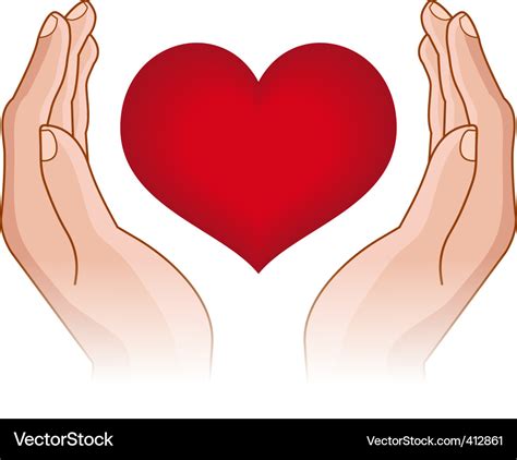 Heart in hands Royalty Free Vector Image - VectorStock