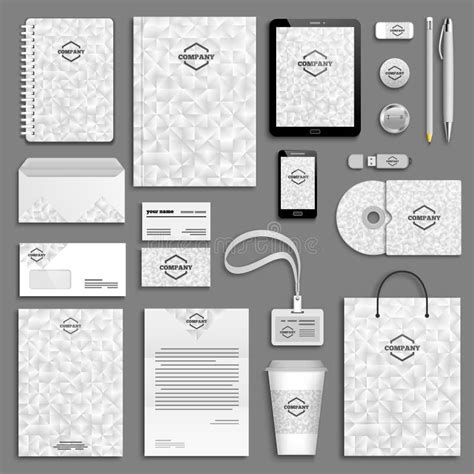 Corporate Identity Template Set Stock Vector - Illustration of document ...