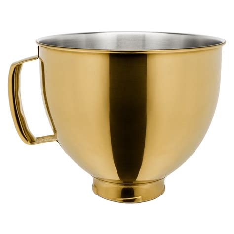 KitchenAid 5-Quart Radiant Gold Stainless Steel Metallic Bowl | Fits 4. ...