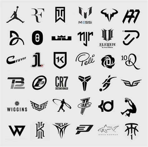 logos of great athletes | Sports brand logos, Sports logo design, Typography logo