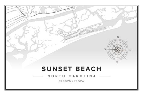 Sunset Beach Map - Islands Art & Bookstore