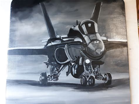 Aviation Art | F-18 Class C Fighter Jet - George Lochli, Artist