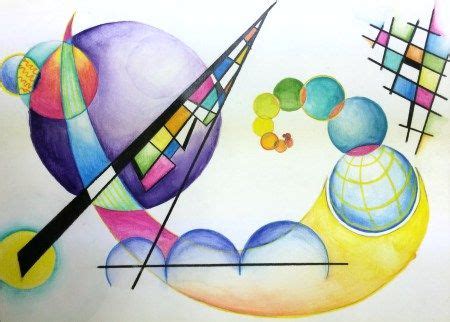 Wassily Kandinsky Non-Objective Color Pencil and Watercolor Pencil Painting | Kandinsky art ...