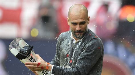 Pep Guardiola soaked in beer as Bayern Munich celebrate third straight ...