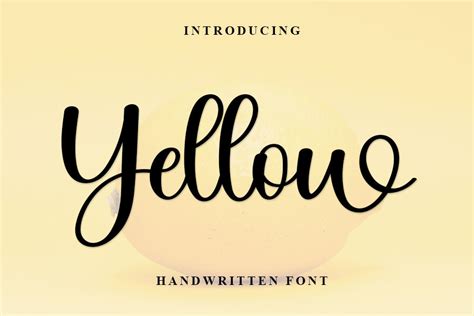 Yellow Font by K_IN Studio · Creative Fabrica