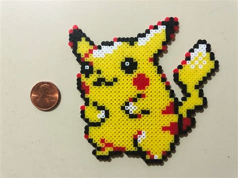 PIKACHU POKEMON MINI BEAD SPRITE PERLER HAMA ARTKAL PIXEL ART ICON ...