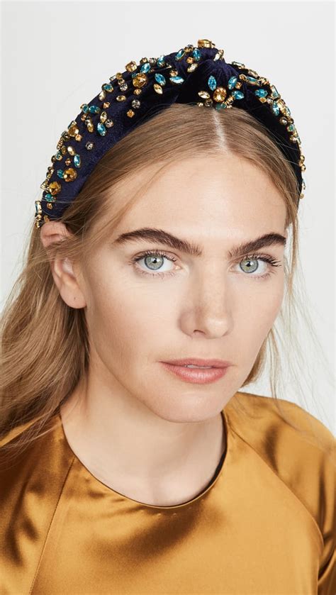 Lele Sadoughi Crystal Knotted Headband | Stylish Holiday Velvet Finds ...