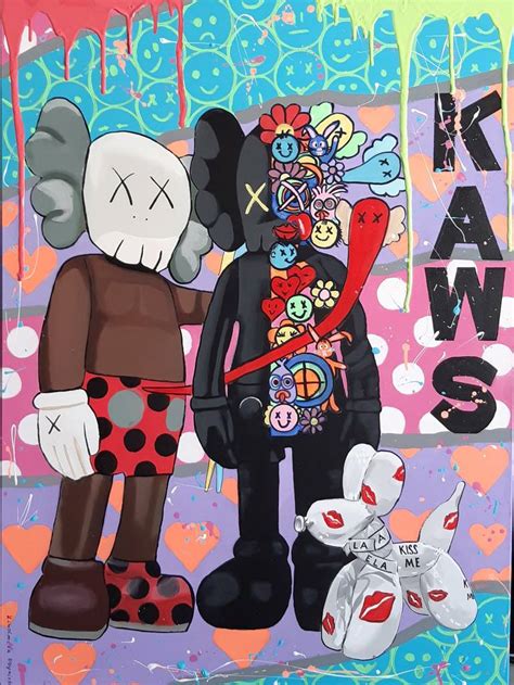 Kaws. Acrylic painting. Original artwork Painting by Ksenia Voynich ...