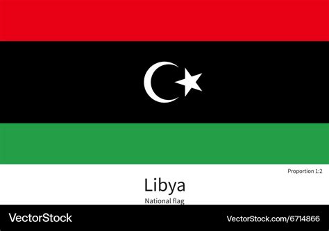 National flag of Libya with correct proportions Vector Image