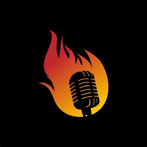 podcast on fire logo 9324172 Vector Art at Vecteezy