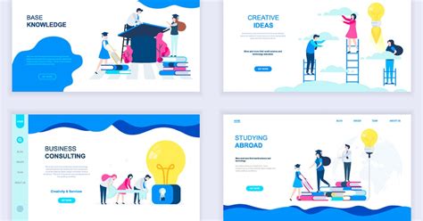 Landing Page Templates Flat Concept, Graphic Templates - Envato Elements