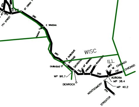 Burlington Northern Lakes Division System Map