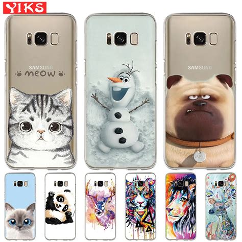 Cute Animals Phone Case For Samsung Galaxy S8 S9 Plus Note 8 S6 S7 Edge ...