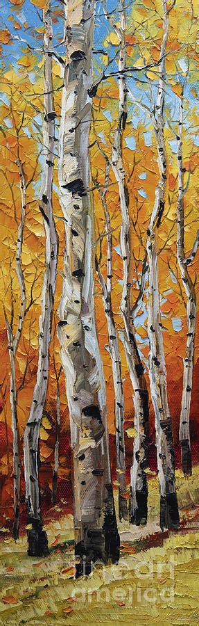 Birch Tree Forest Landscape Painting Painting by Willson Lau - Pixels