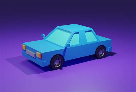 Low-poly Car free 3D model | CGTrader