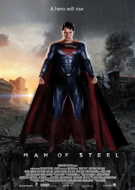 "Man Of Steel" movie poster, 2013. Not only did they shoot in downtown ...