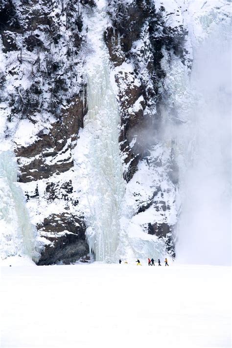 Montmorency Falls in Winter, Quebec City Stock Photo - Image of quebec ...